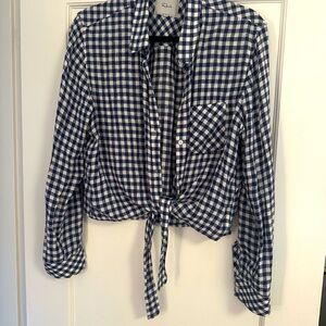 Rails Navy and White Plaid Shirt